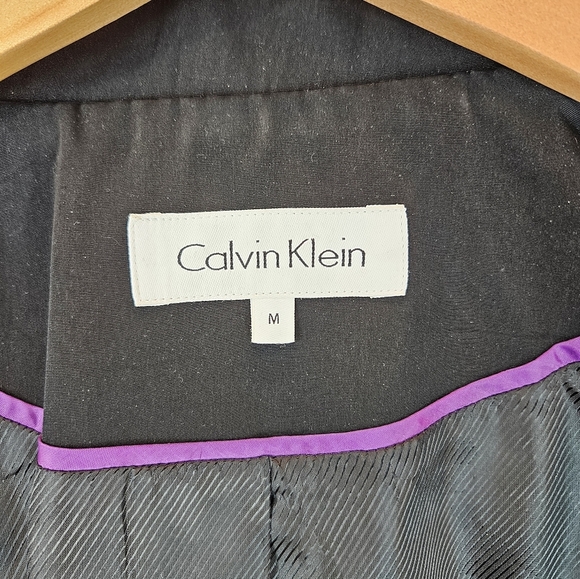 Calvin klein Rain Coat Mens sz M Black Pockets Side Hip Zips Double Zipper - Picture 6 of 14